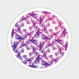 Purple Geometric Pinwheel Pattern Magnet